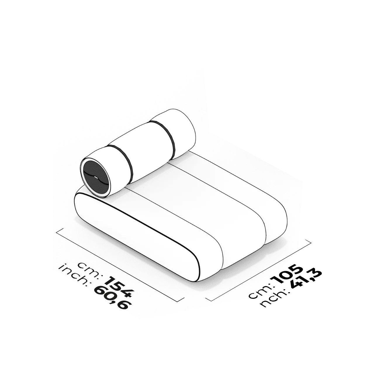 Accoudoir relax 105 cm (Sans module)