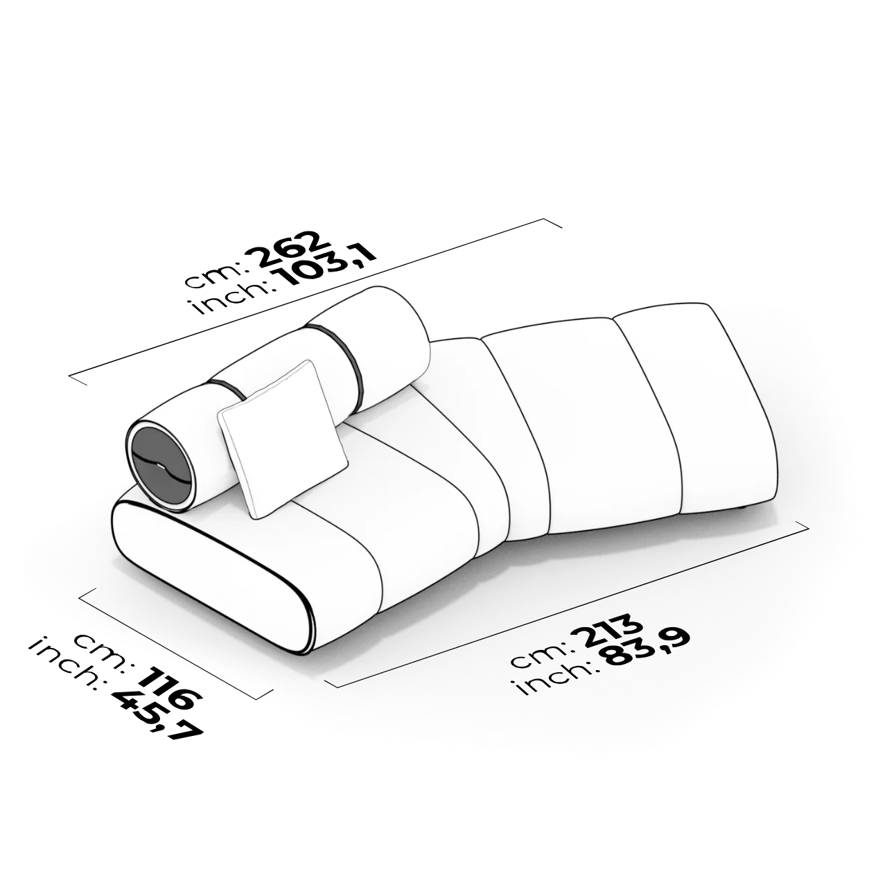 Module angulé latéral (Droit)