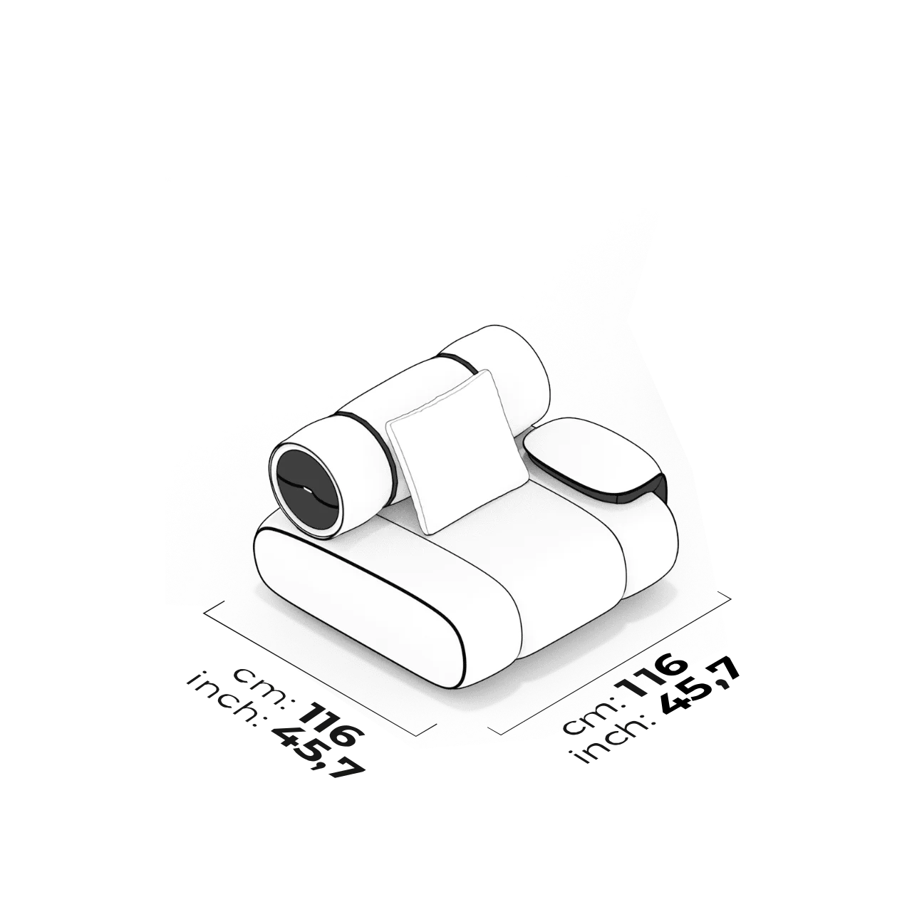 Module de bras 105 cm (Droit)