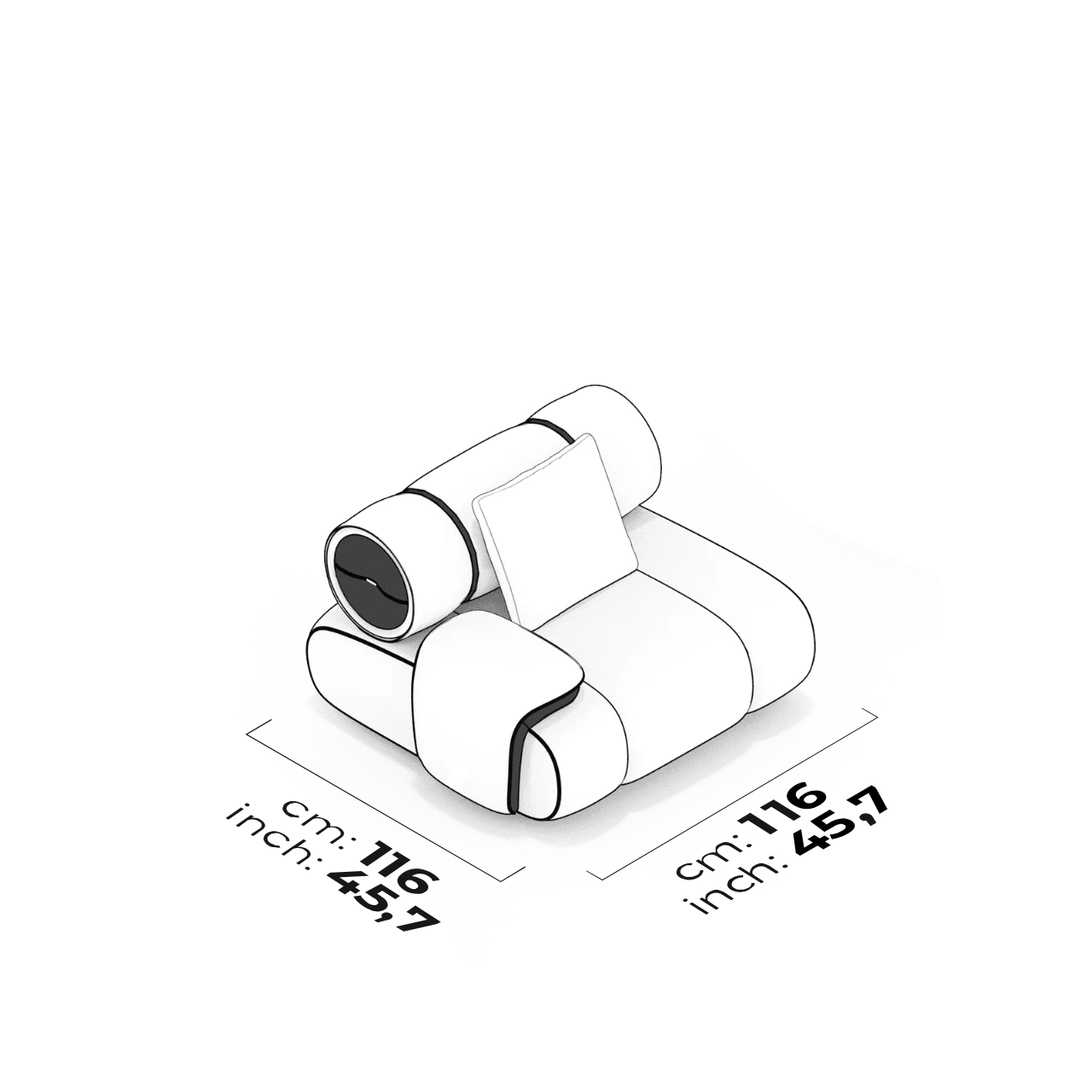 Module de bras 105 cm (Gauche)