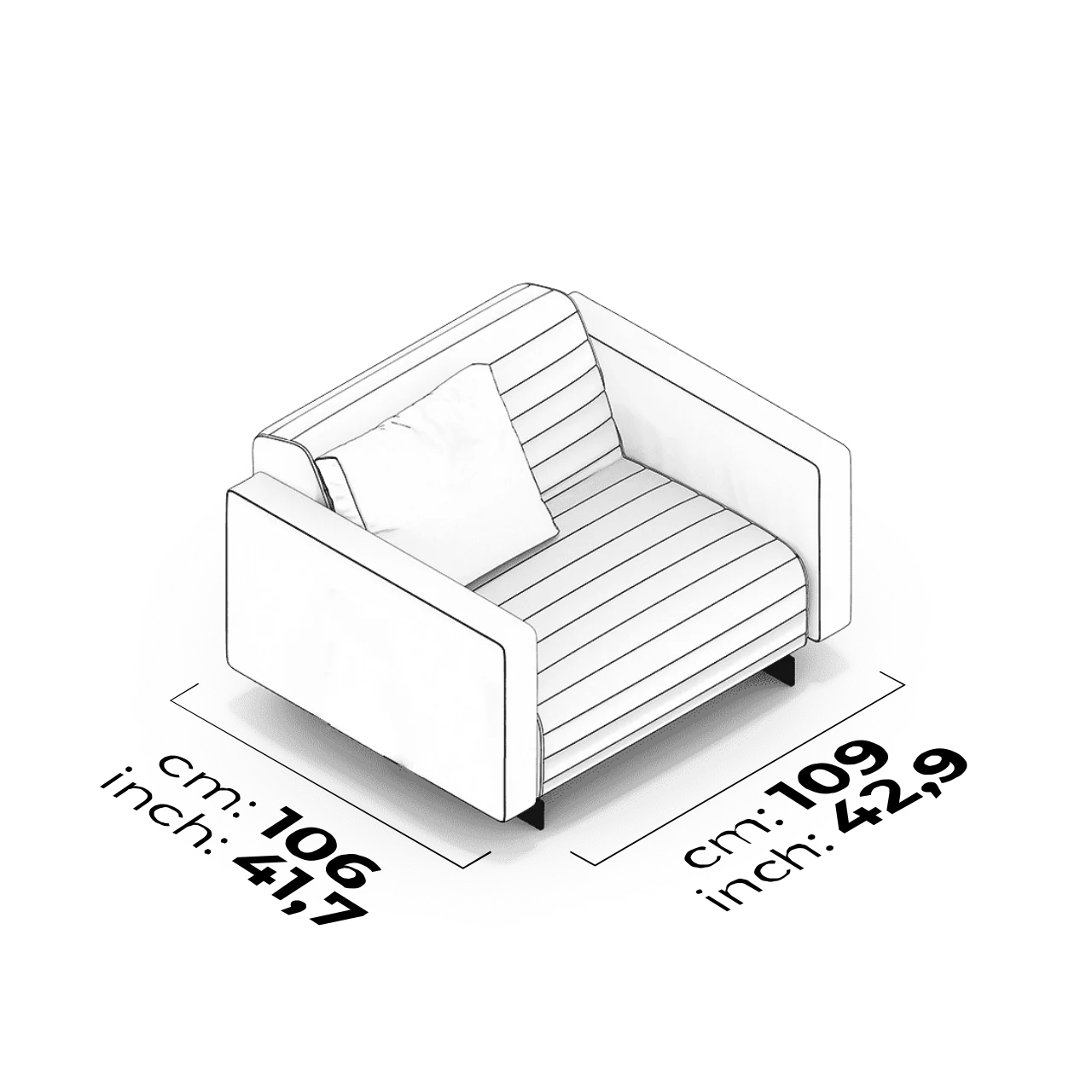 Canapé 1.5 capitonné