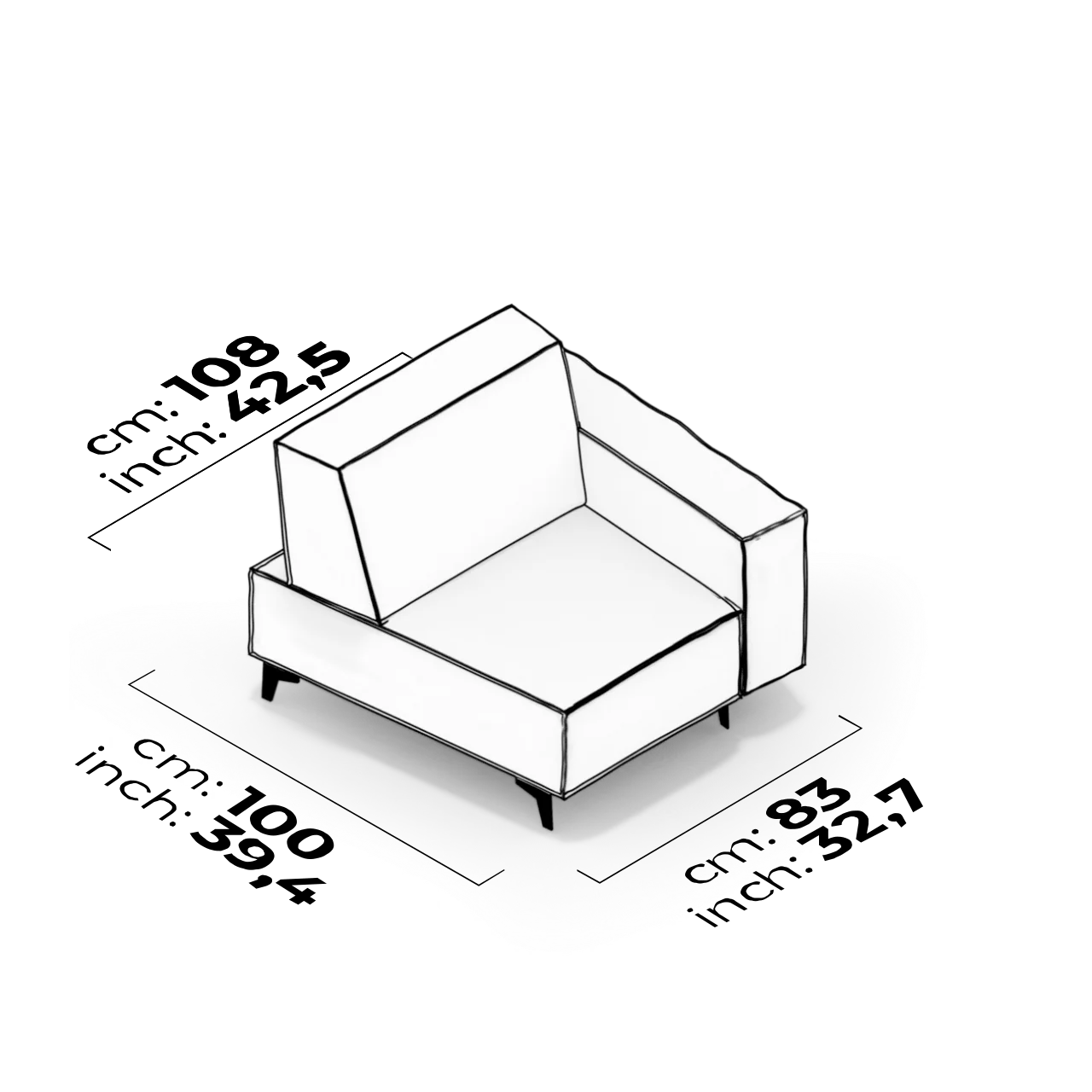 Module angulé (Droit)
