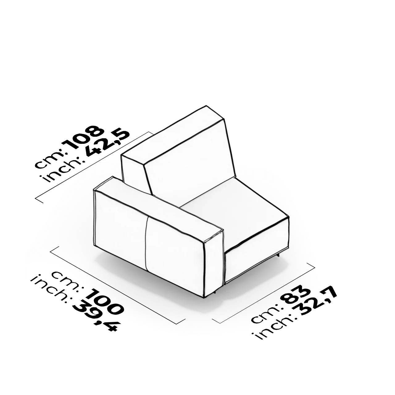 Module angulé (Gauche)