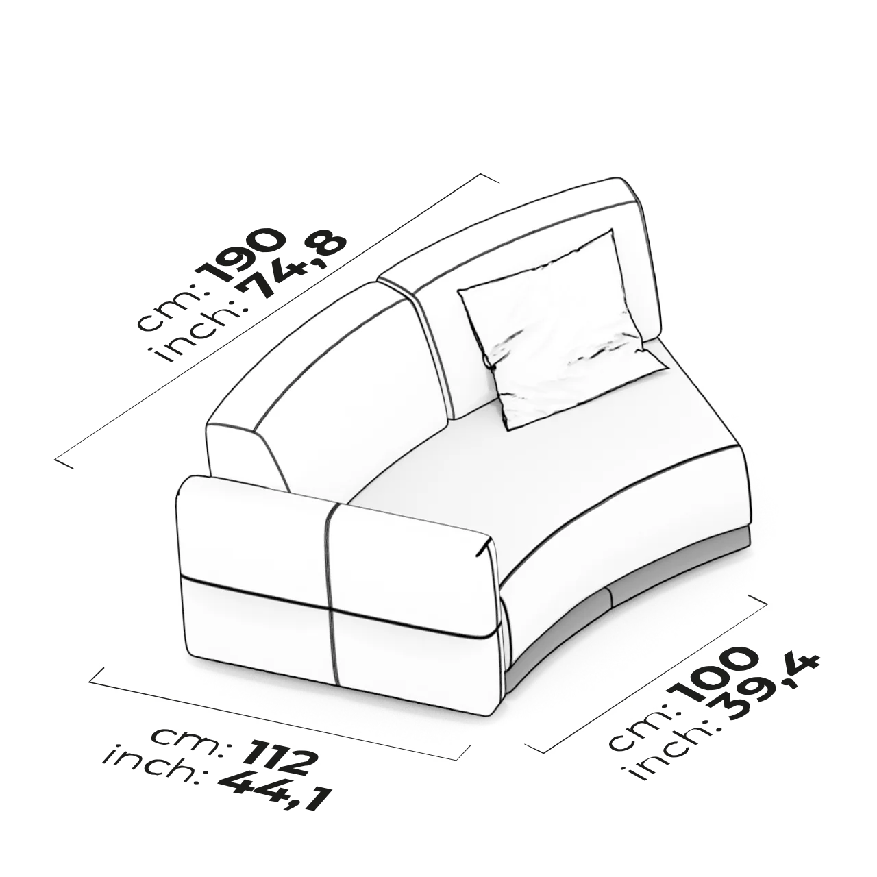 Module courbé (Gauche)