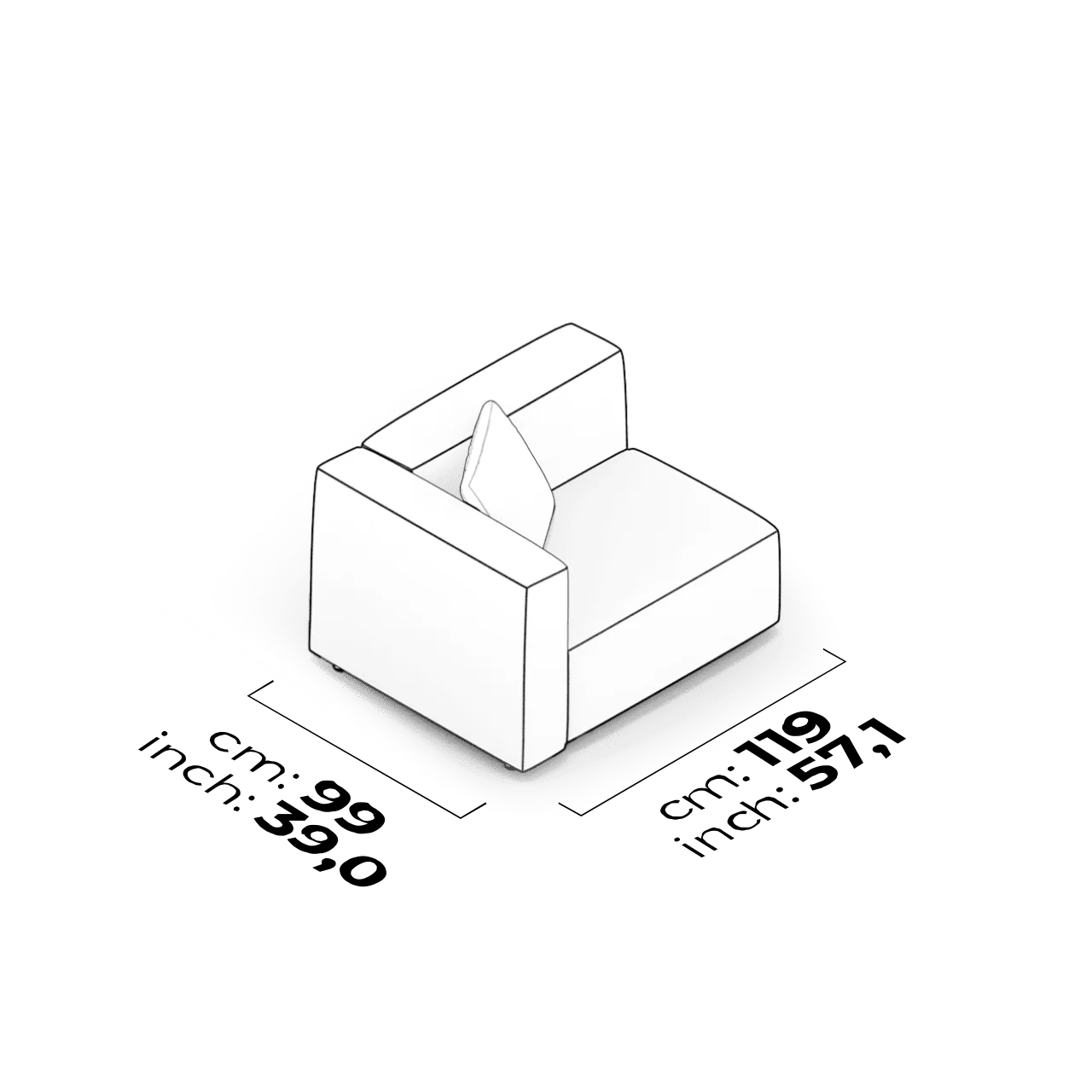 Module d'angle (Gauche)