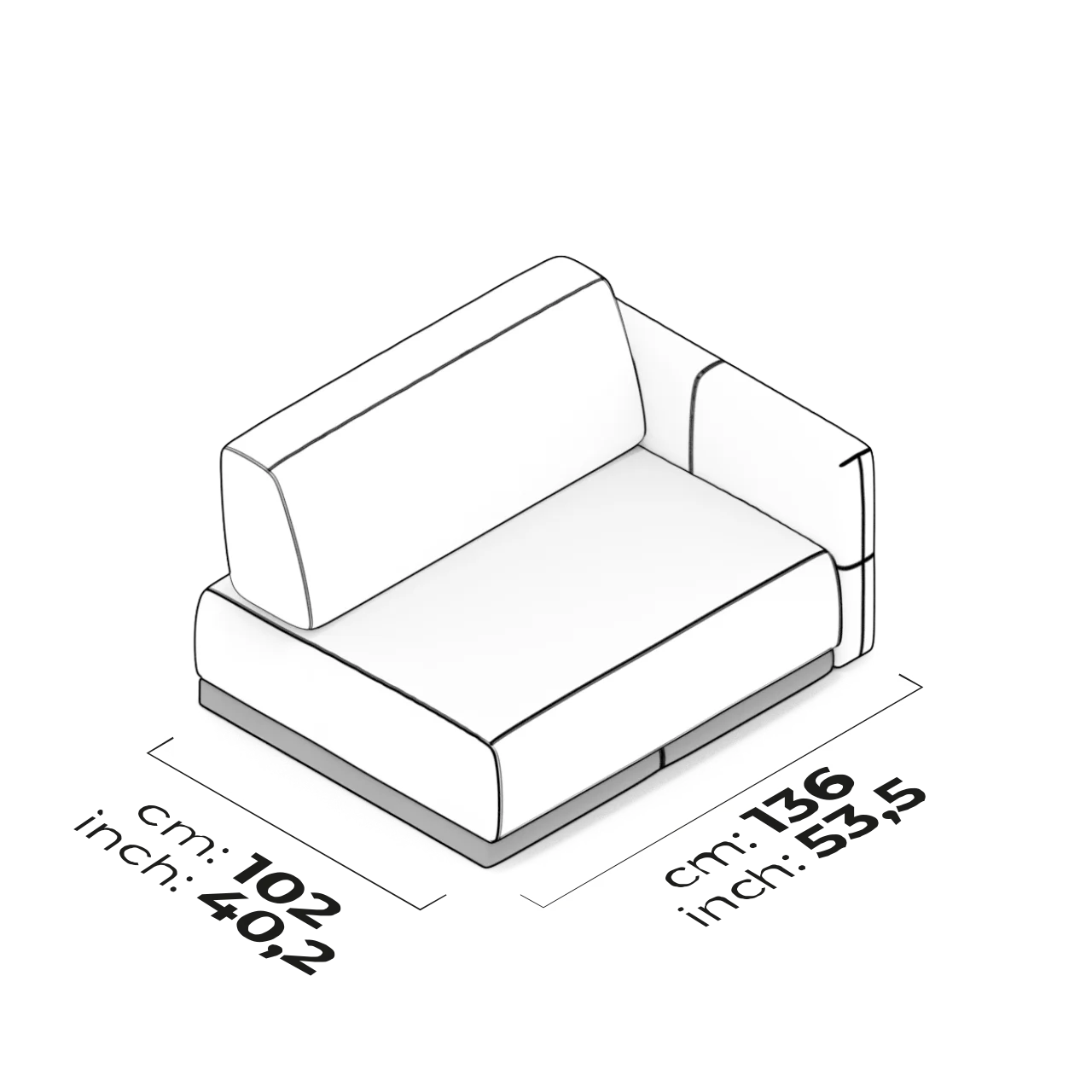 Module de bras 120 cm (Gauche)