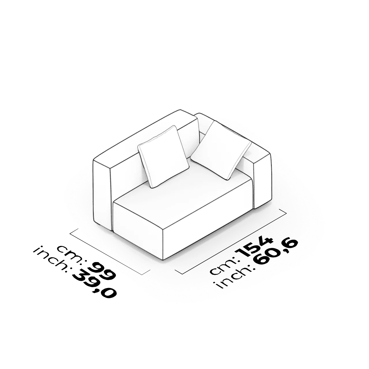 Module de bras bas 120 cm (Droit)