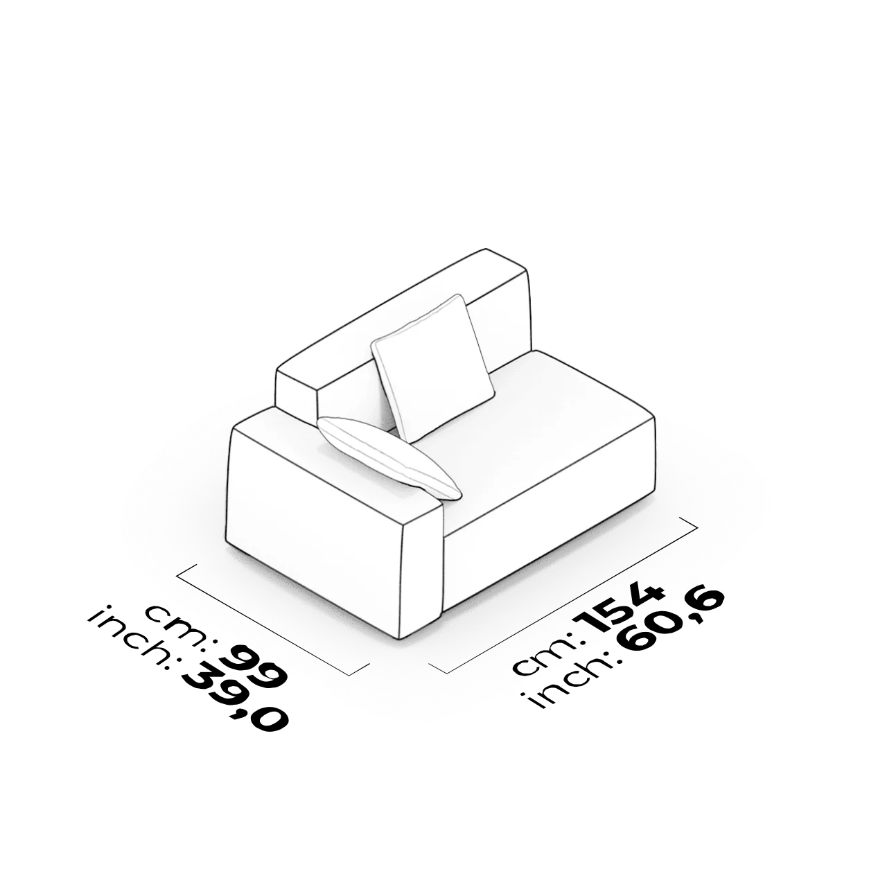 Module de bras bas 120 cm (Gauche)