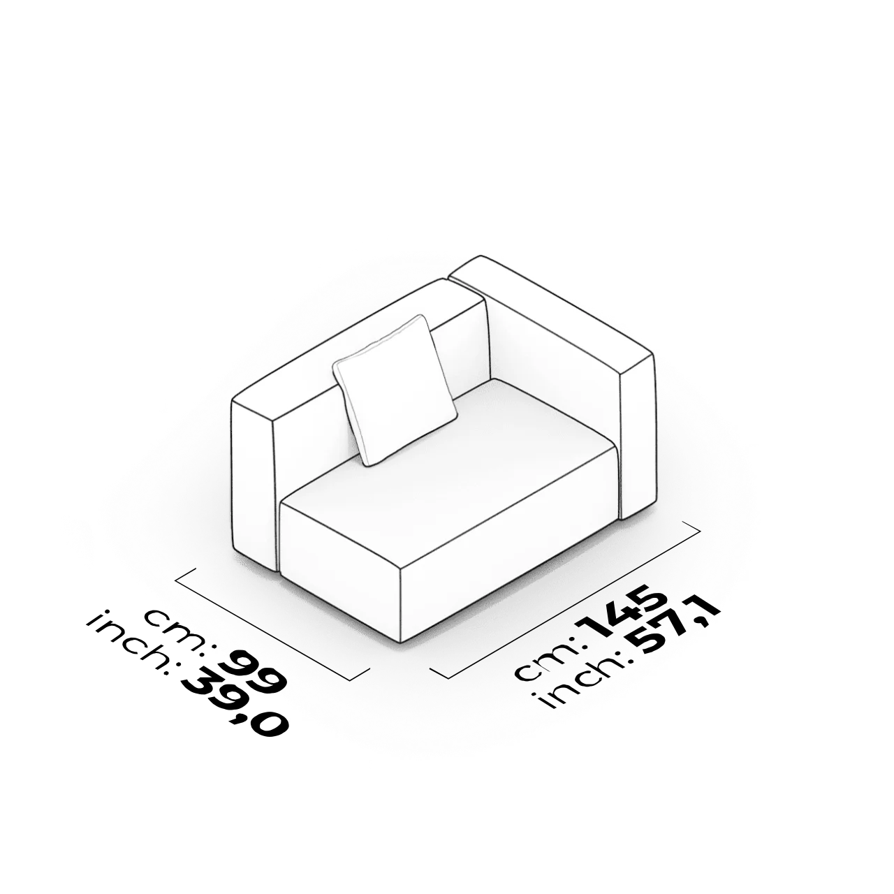 Module de bras haut 120 cm (Droit)