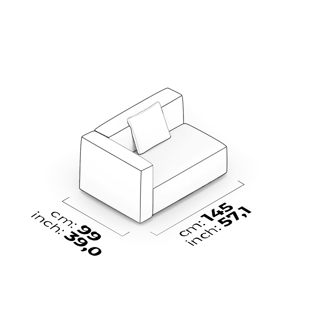Module de bras haut 120 cm (Gauche)
