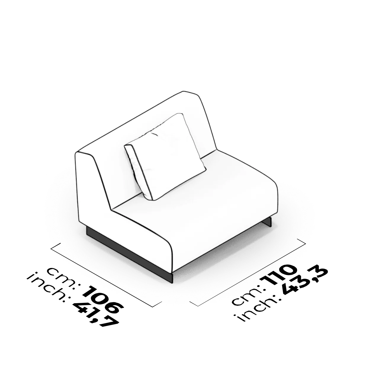 Module intermédiaire 110 cm