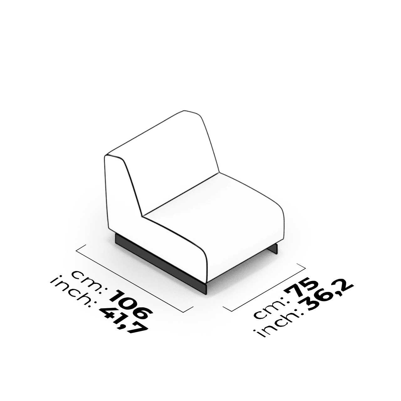 Module intermédiaire 75 cm