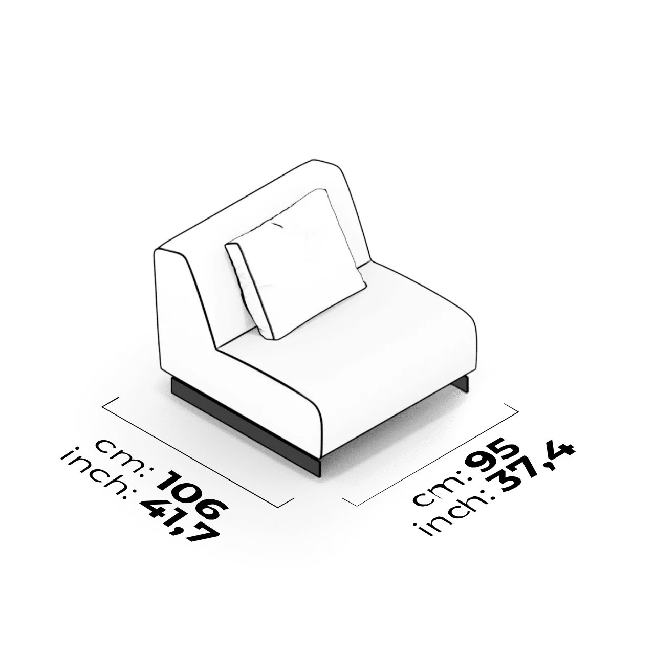 Module intermédiaire 95 cm