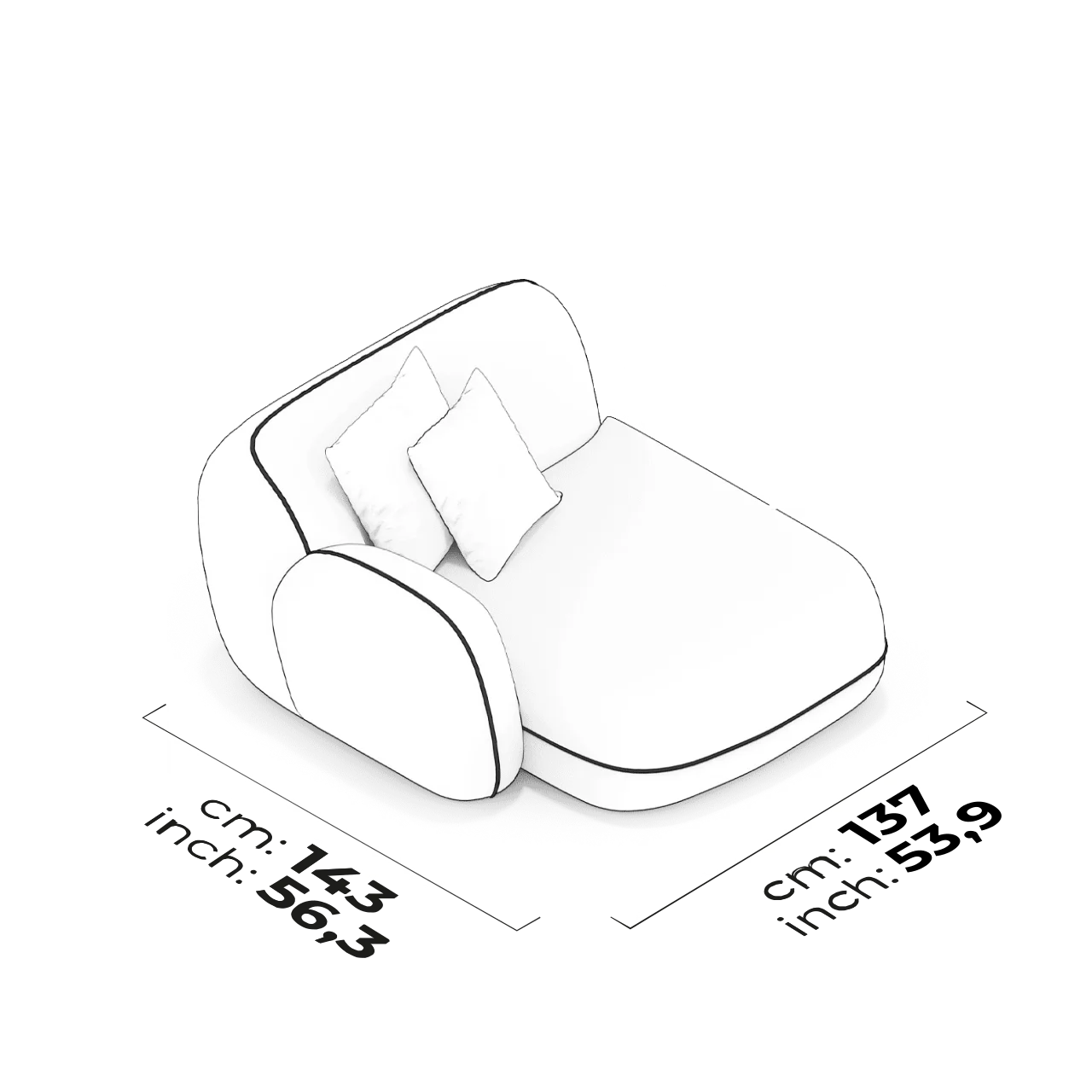 Module relax 100 cm (Gauche)