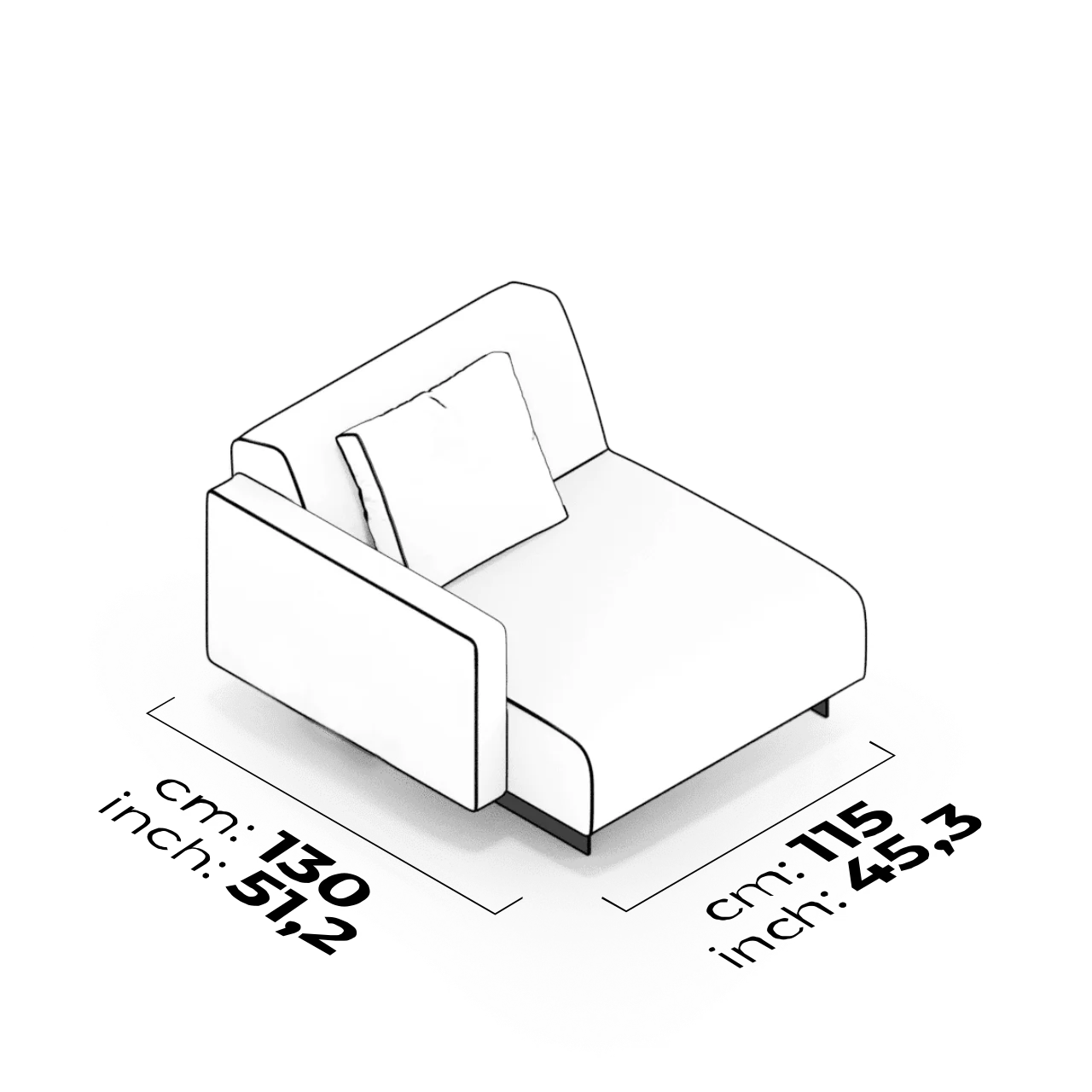Module relax court (Gauche)