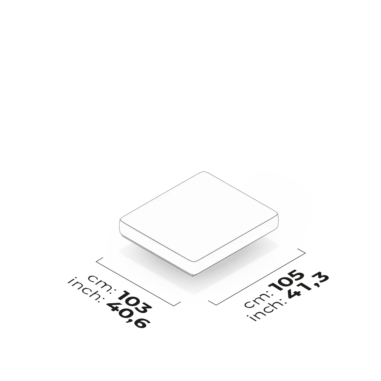 Pouf intermédiaire 105 cm