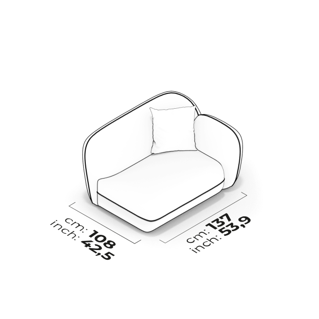 Module de bras 100 cm (Droit)