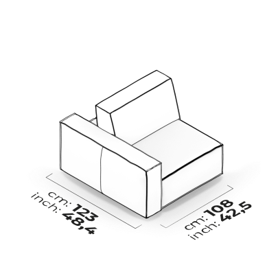 Module de bras pour salon (Gauche)