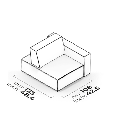 Module de bras pour salon (Droit)