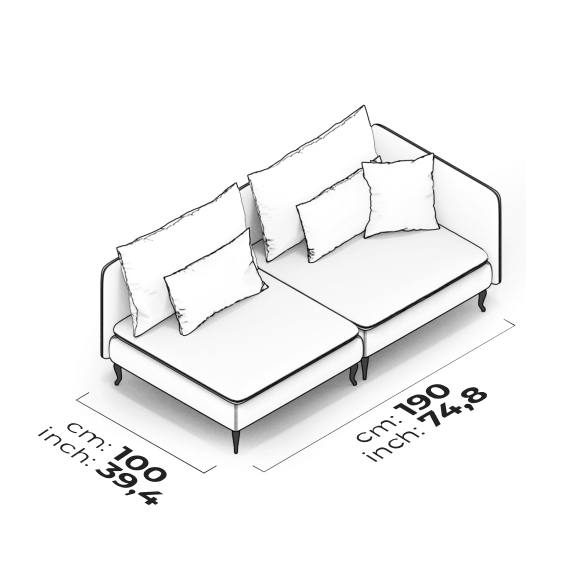 Module de bras 3 canapé (droit)