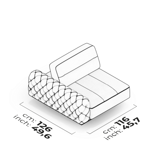 Module de bras pour salon (gauche)