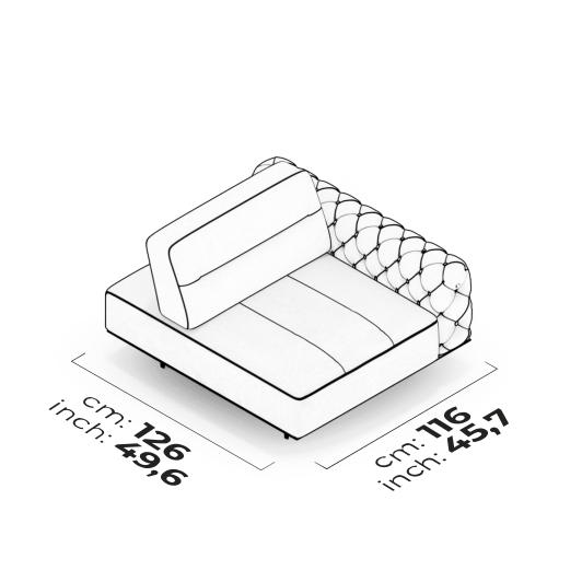 Module de bras pour salon (droit))