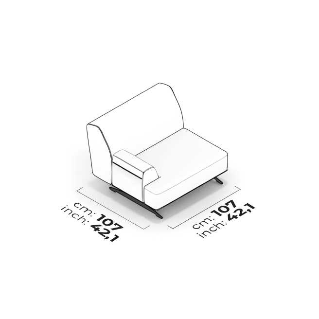 Module de bras 107 cm (Gauche)