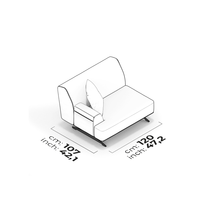 Module de bras 120cm (gauche)