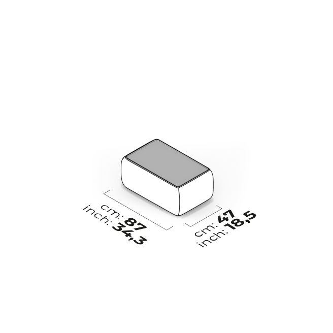 With rectangle inter coffee table module