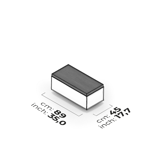 Pouf avec table basse rectangulaire